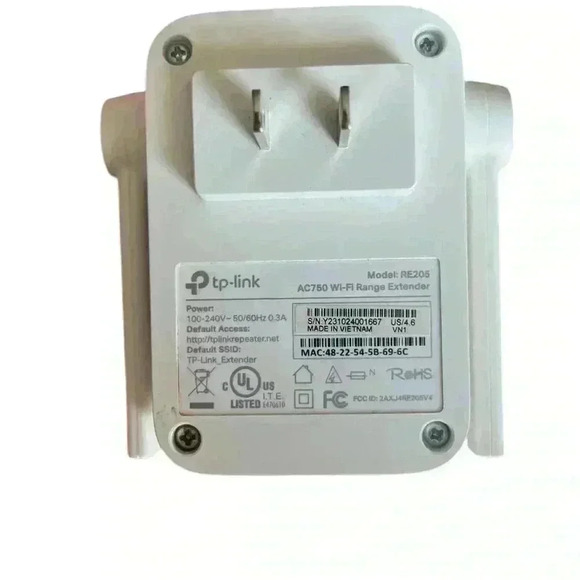 TP-Link AC750 Dual Band Wi-Fi Range Extender (RE205) - Picture 4 of 4